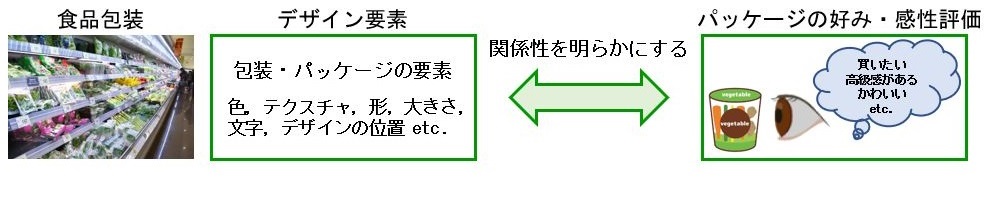 農作物のパッケージと美味しさ視感・食感の解明のイメージ画像